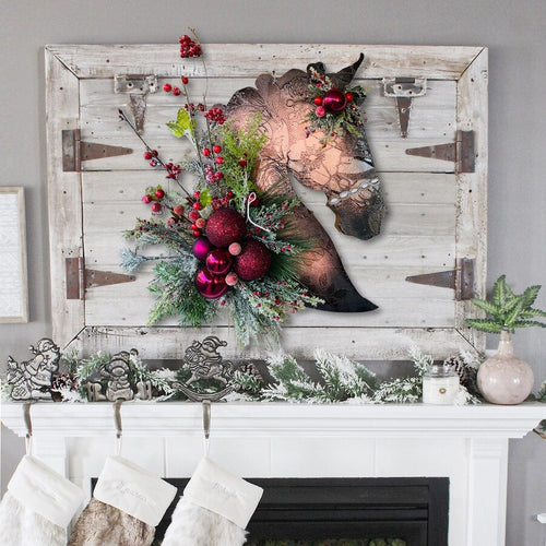 BowLift | Christmas Dressage Wood HorseHead