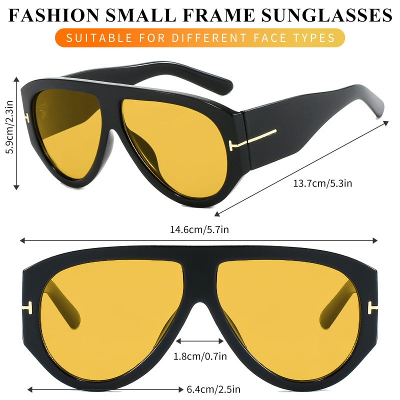 Oversized UV400 Aviator Sunglasses Bowlift