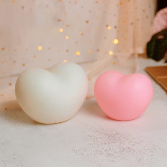 BowLift | LuvSphere Silicone LED Night Light | Heart-Shaped Design | Table Lamp | Warm Mood Light | Decorative