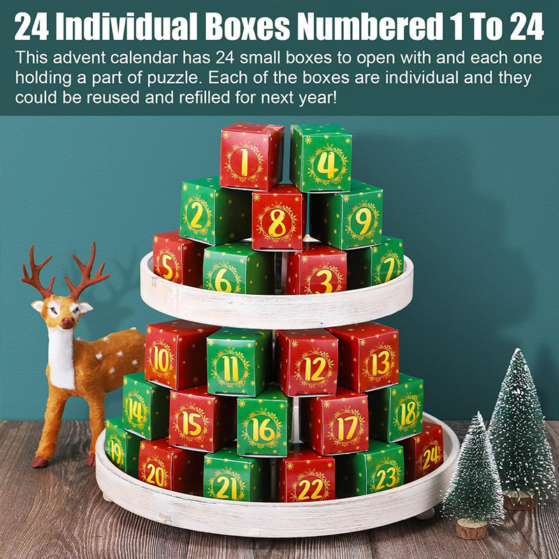 BowLift | Christmas Jigsaw Puzzles Advent Calendar  - Christmas Gift
