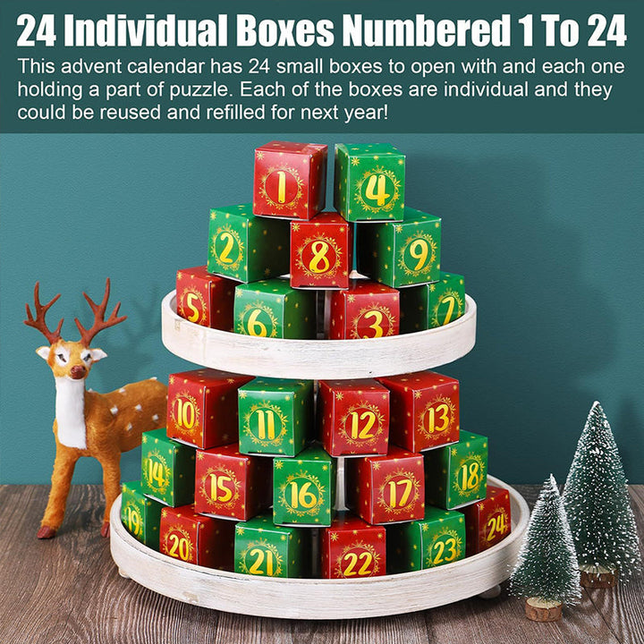 BowLift | Christmas Jigsaw Puzzles Advent Calendar  - Christmas Gift