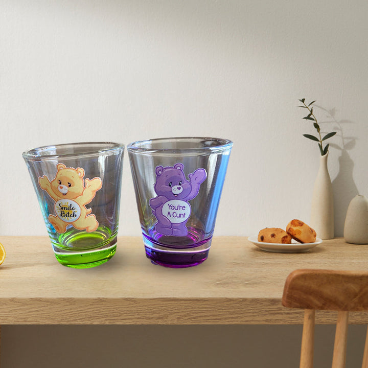 Swear Bears Shot Glasses Set, 6 Pieces | Bowlift