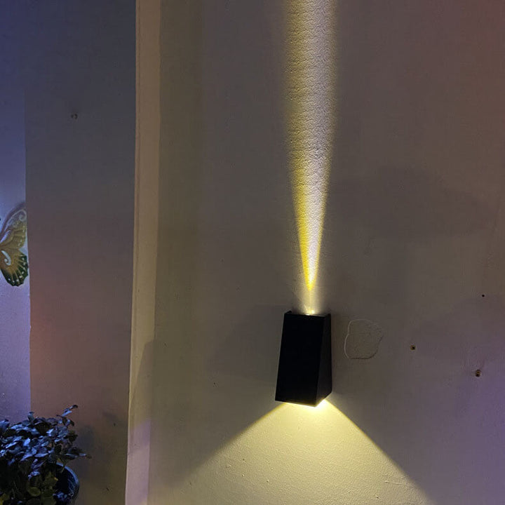 Solar Simple Trapezoid Outdoor Waterproof LED Wall Sconce Lamp | Bowlift
