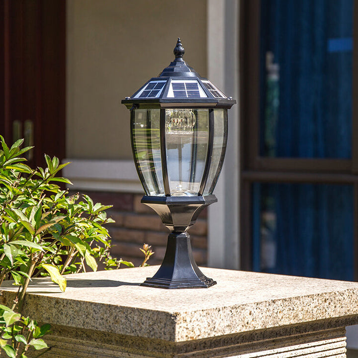 Outdoor Solar Waterproof Aluminum Glass 1-Light Lawn Landscape Light | Bowlift