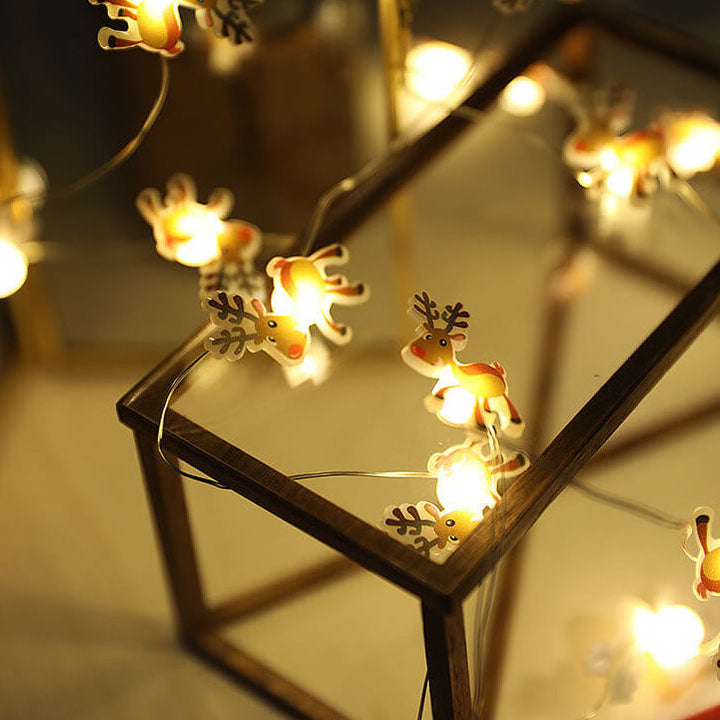 BowLift | Christmas Elk Snowman Decoration LED Copper Wire String Lights
