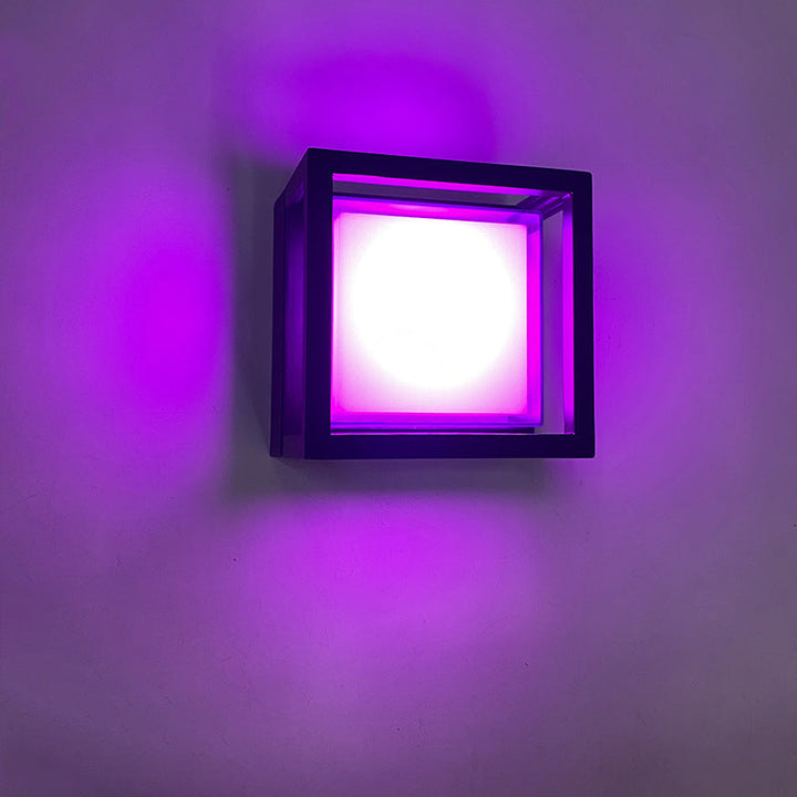Modern Minimalist Waterproof Square Aluminum Acrylic LED Outdoor Wall Sconce Lamp For Garden | Bowlift