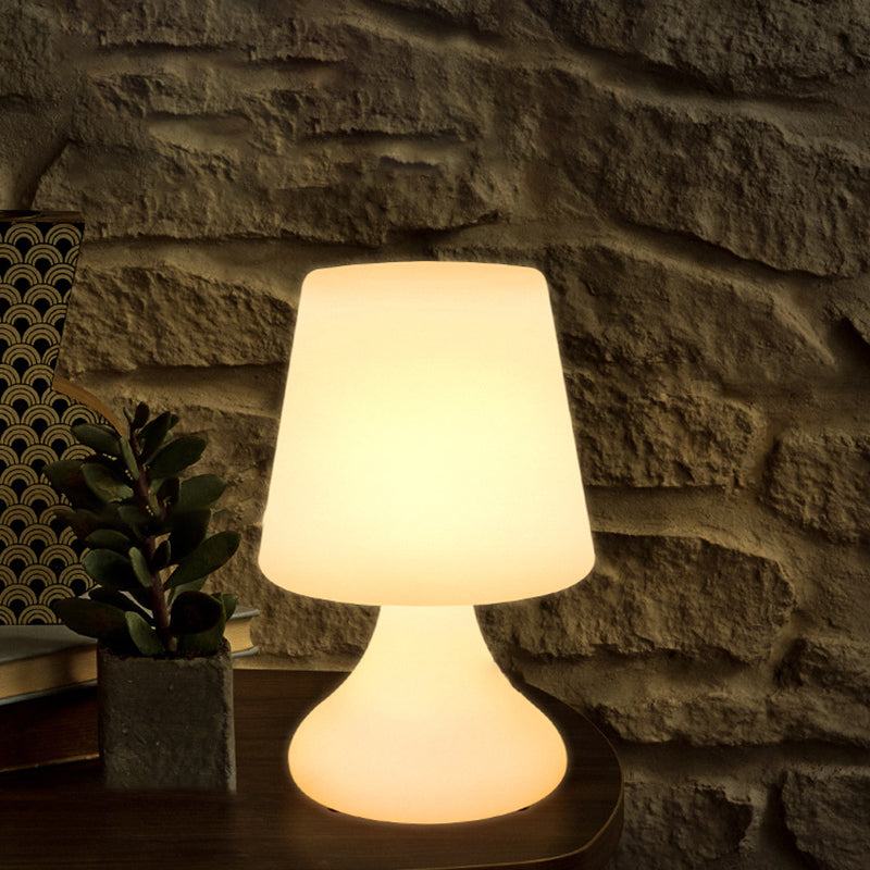 Modern Minimalist PE Cup Shape USB LED Table Lamp Night Light For Outdoor Patio | Bowlift