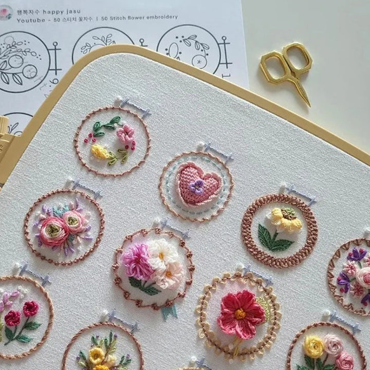 BowLift | Small Flower Frame Embroidery Kit