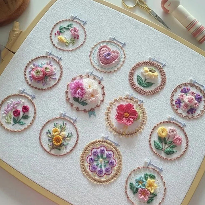 BowLift | Small Flower Frame Embroidery Kit