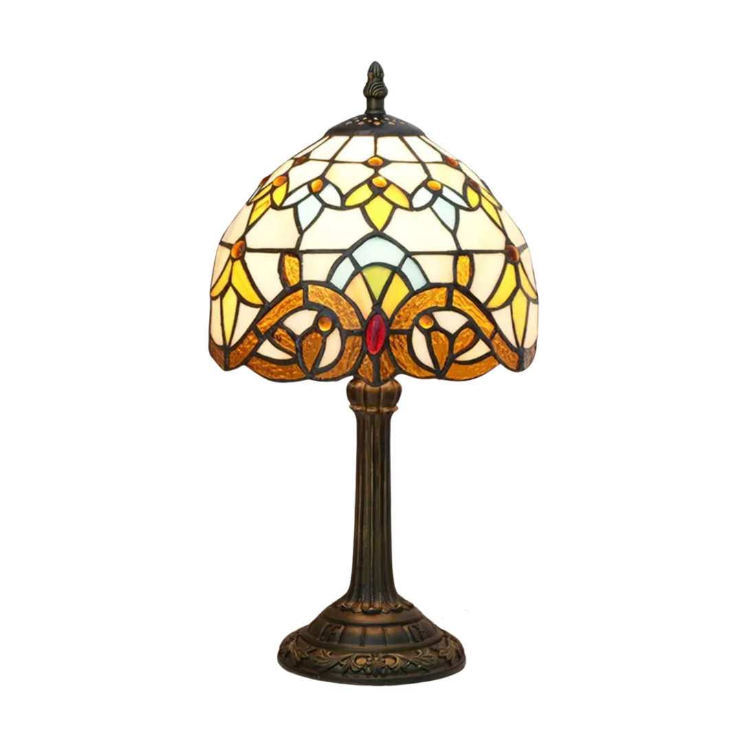 BowLift | VerreMystique Tiffany Lamp – Timeless Stained Glass Table Lamp for Warm Ambient Lighting