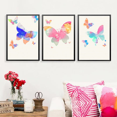 Watercolor Butterfly - Canvas Wall Art Painting | Bowlift
