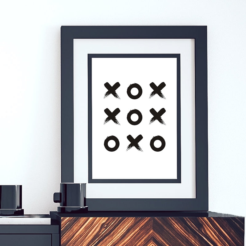 Tic Tac Toe - Canvas Wall Art Painting | Bowlift