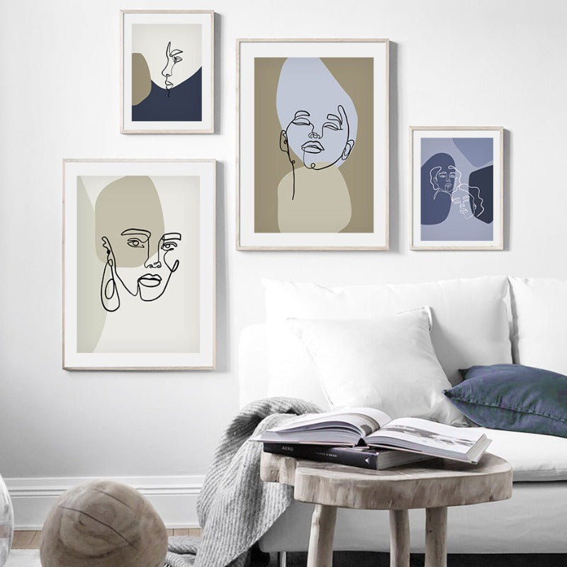 Line Graphic Art - Canvas Wall Art Painting | Bowlift