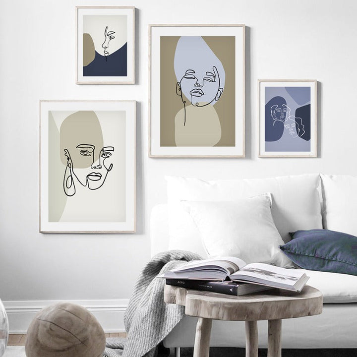 Line Graphic Art - Canvas Wall Art Painting | Bowlift