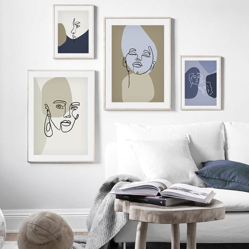 Line Graphic Art - Canvas Wall Art Painting | Bowlift