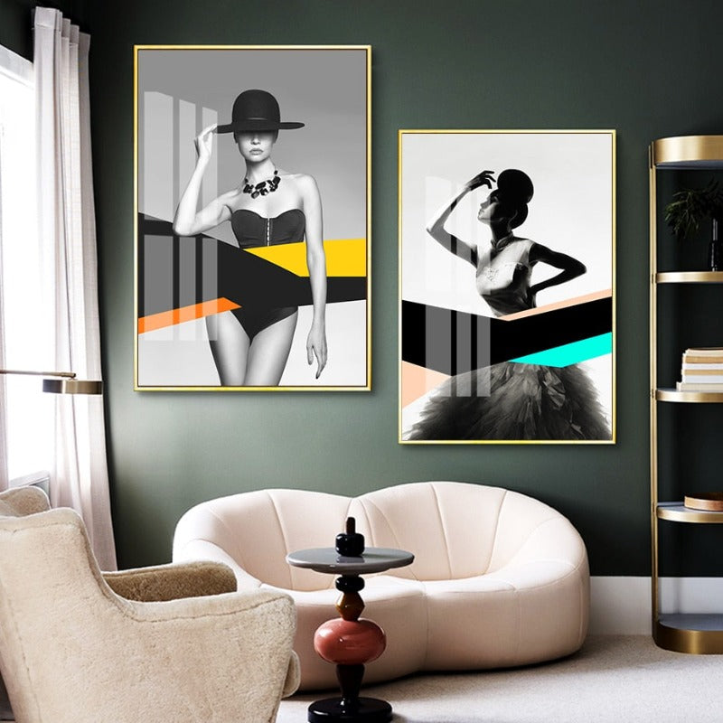 Model Figure  - Canvas Wall Art Painting | Bowlift