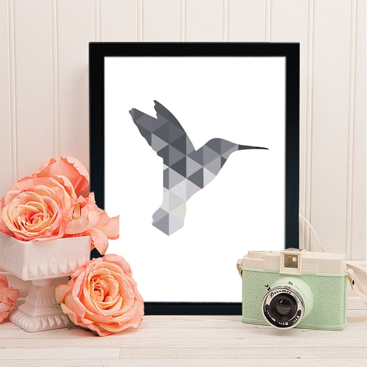 Nordic Hummingbird - Canvas Wall Art Painting | Bowlift