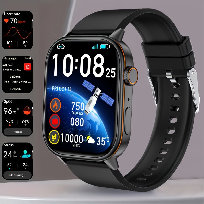 BowLift | Smart Watch Black Silicone Fitness Tracker
