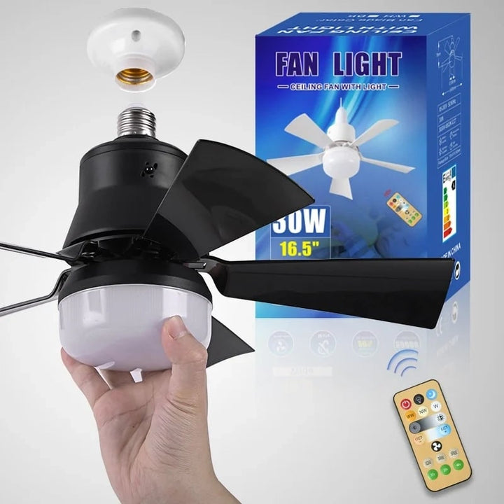 BowLift | 2-IN-1 PORTABLE CEILING FAN & LIGHT with Remote Control