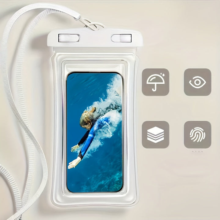 BowLift | Waterproof Phone Case with Neck Strap for Beach and Travel – Durable PVC Smartphone Case for 20-32 cm Devices