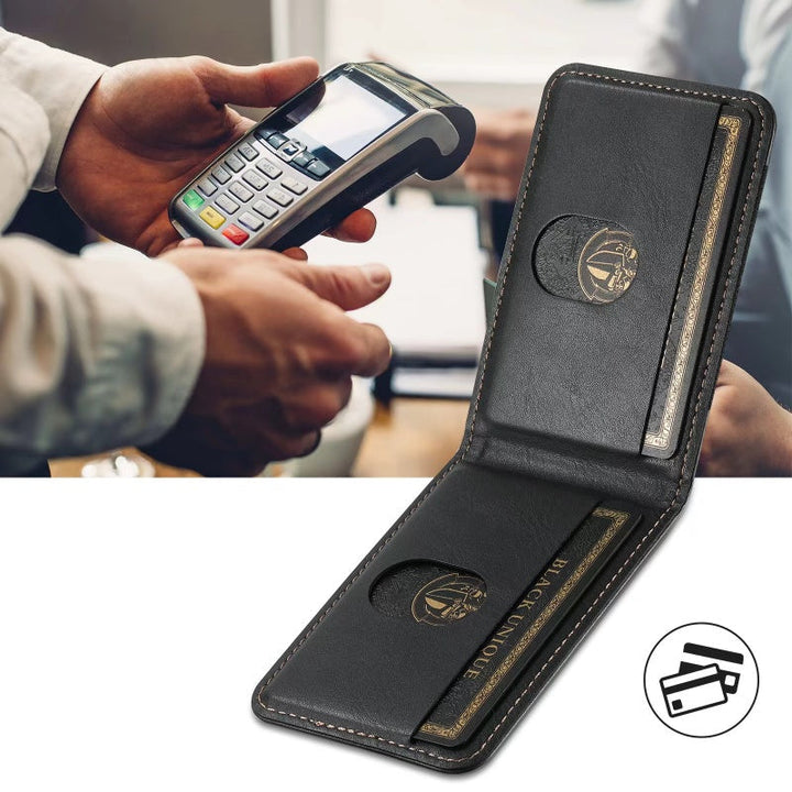LuxCase Leather Phone Case with Card Slot and Stand – Suitable for iPhone | Bowlift