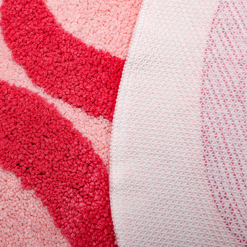 BowLift | Irregular Shaggy Faux Wool Pink Area Rug for Bedroom and Living Room
