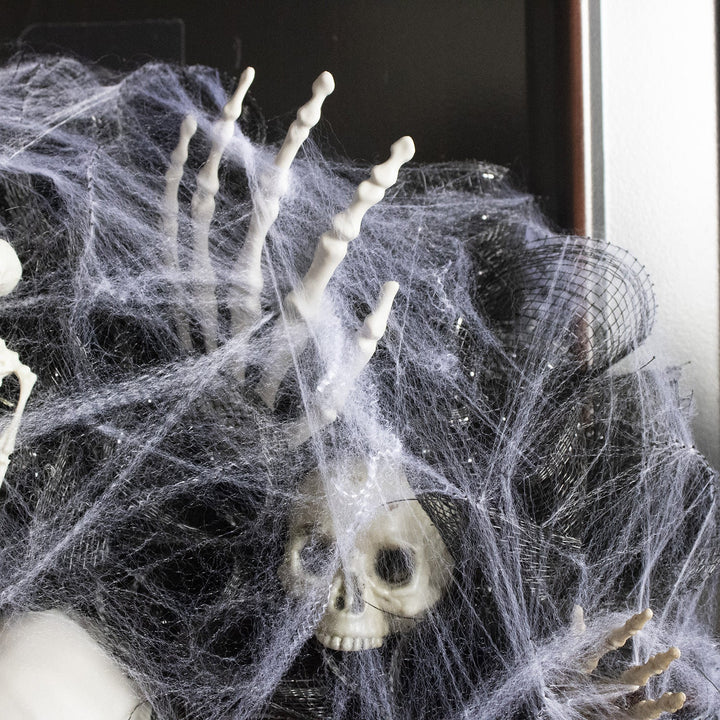 BowLift | Halloween Wreath – Mesh Skull Garland for Door and Wall Decoration