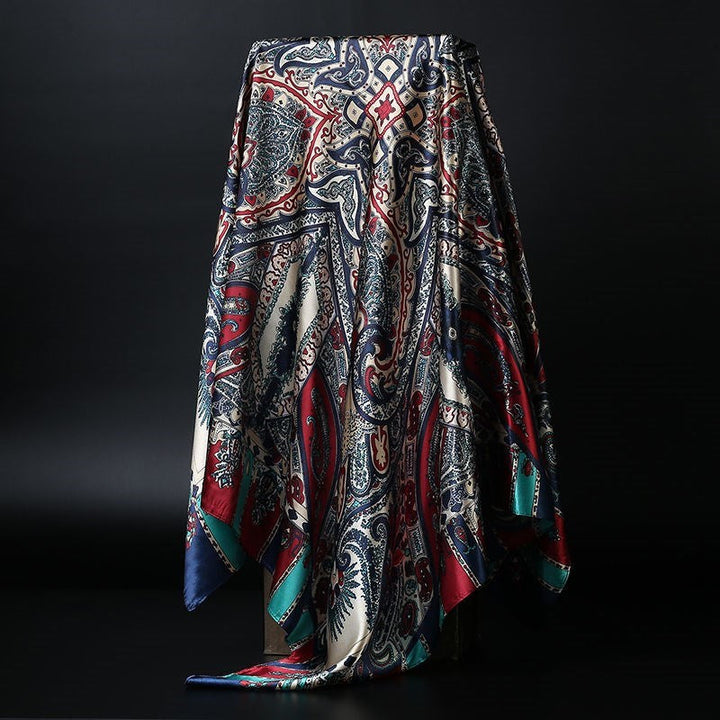BowLift | Large square scarf Simulation silk scarf All-match scarf Scarf