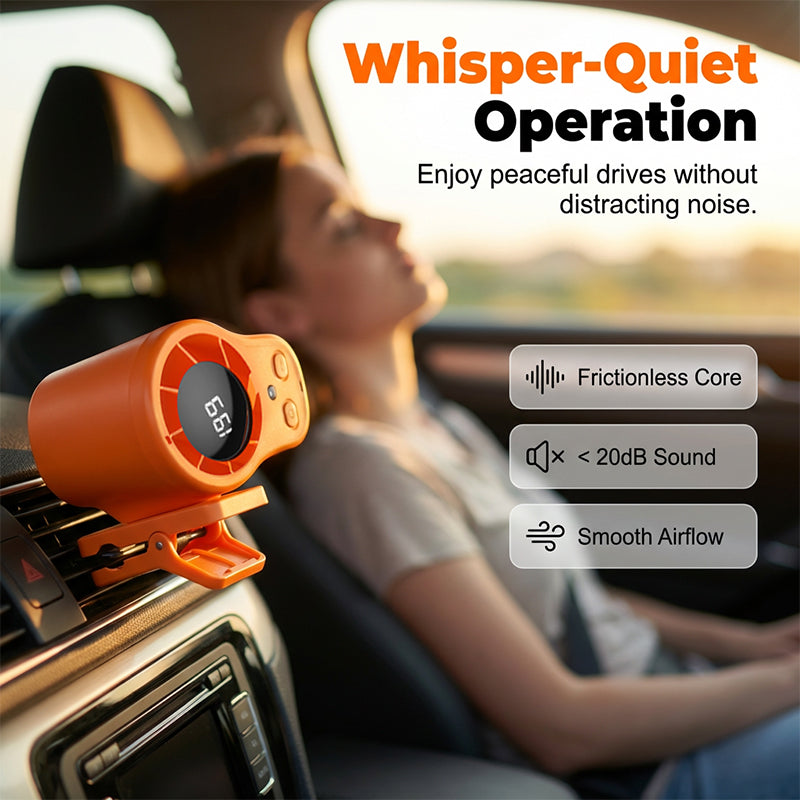 Mini fan with ventilation clip for car and desk | Bowlift