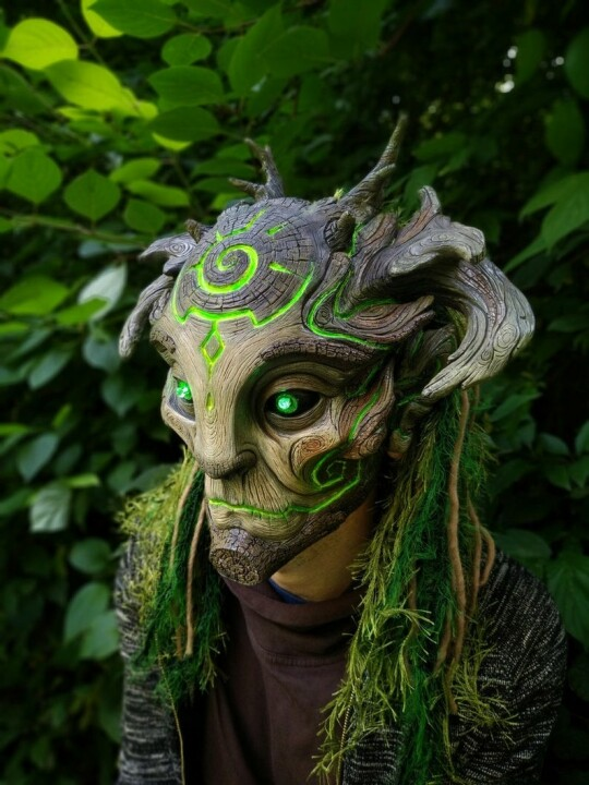 BowLift | Green Man Forest Spirit Mask Costume Accessories Masks