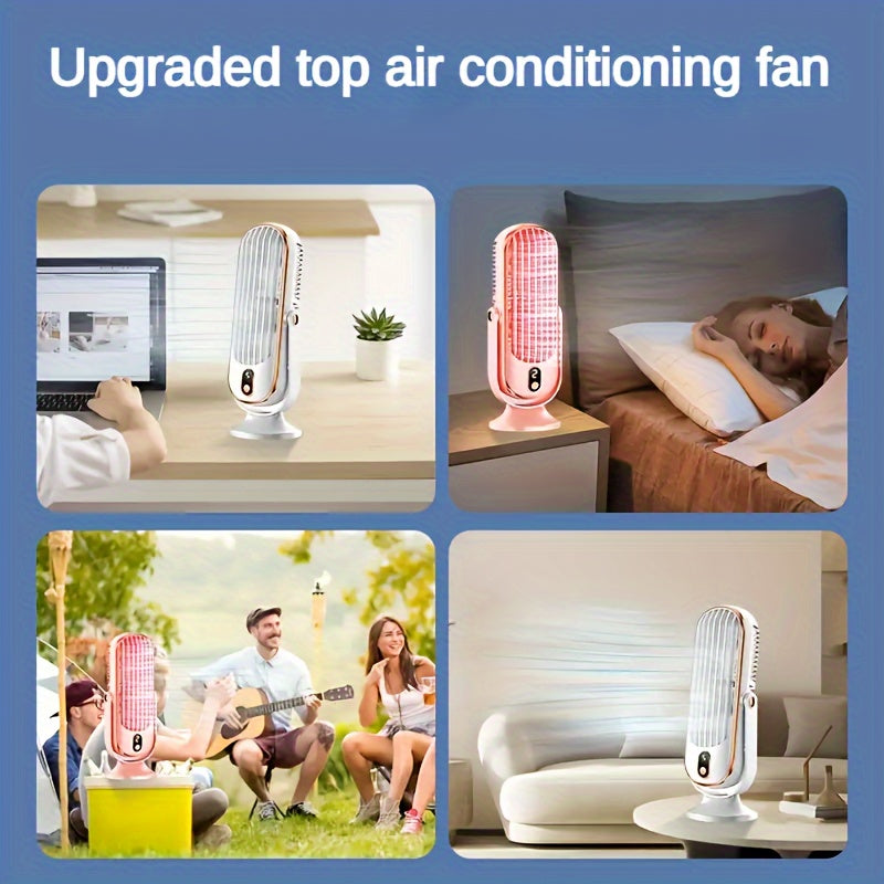 Portable Air Conditioner Fan - Large Battery, Dual Motor, 5-Speed Air Cooler with 720° Surround Air Blower - Ideal for Office, Camping, Outdoor RV, USB Fan - Great Gift for Thanksgiving, Halloween, Christmas | Bowlift
