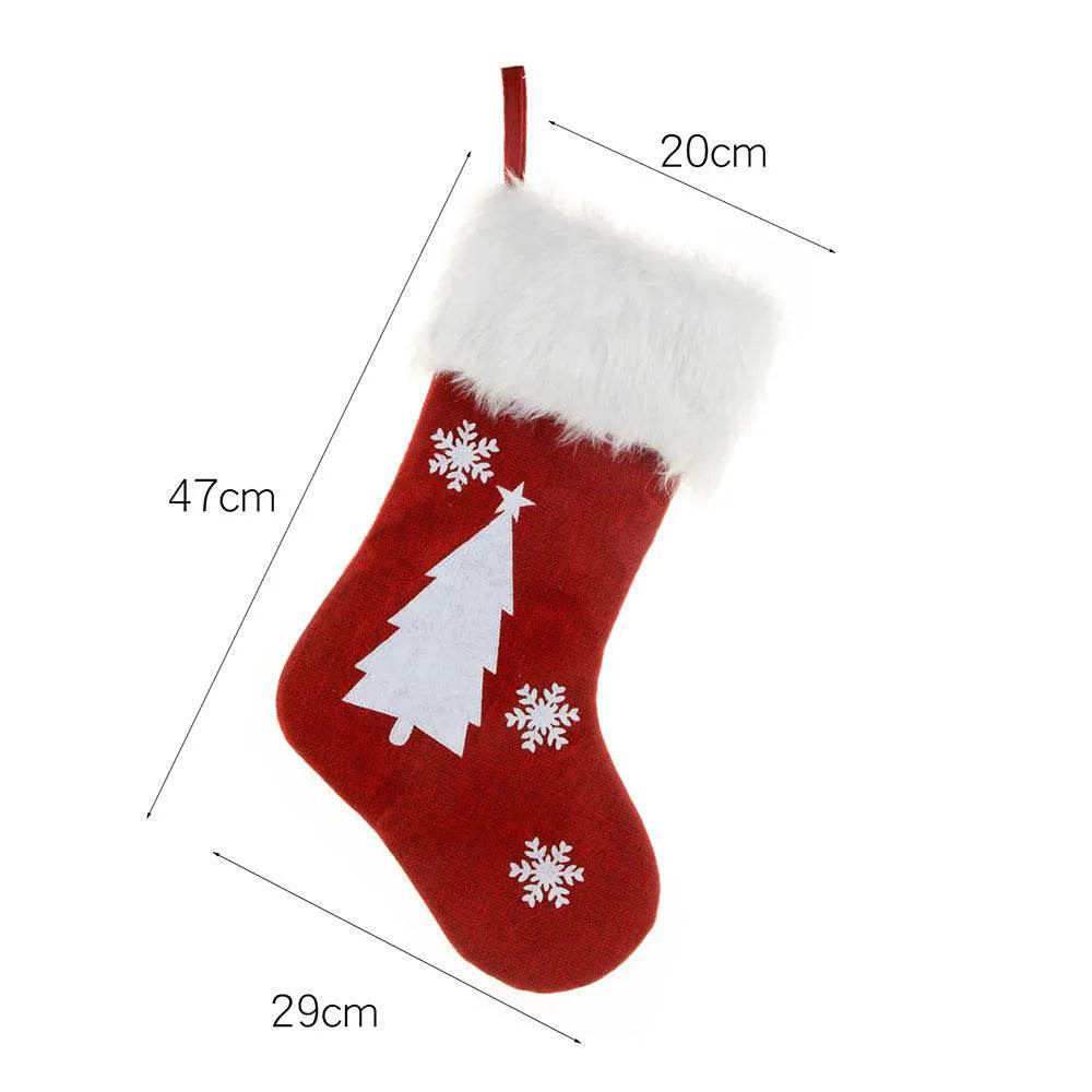 BowLift | New Christmas Ornament With Light Burlap Embroidery Sock Gift Bag