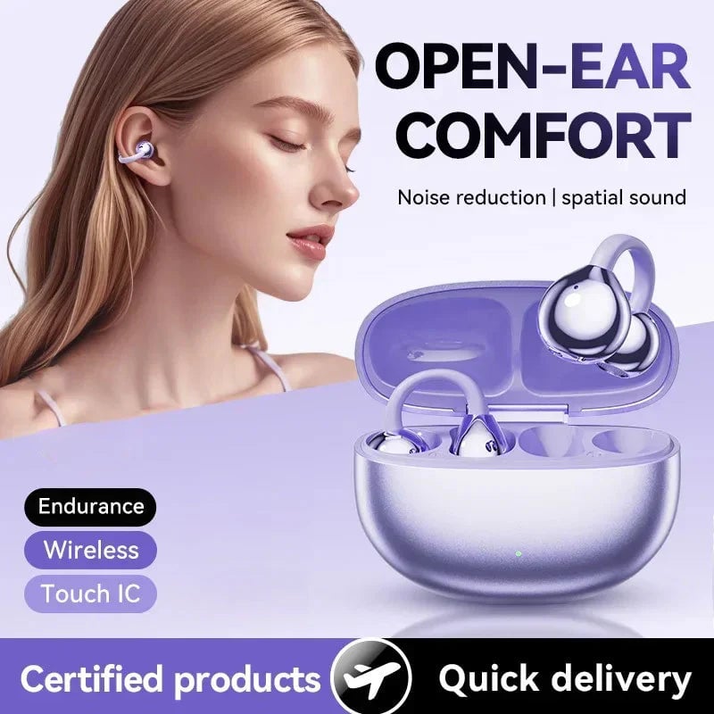 BowLift | AI Translation Open Ear Clip Bluetooth Headphones