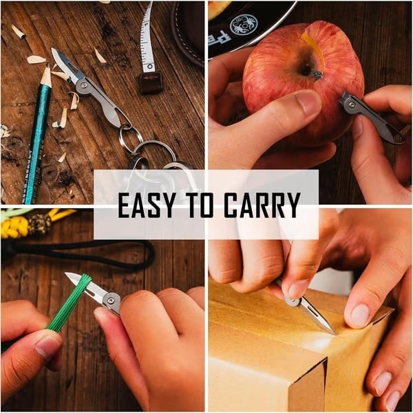 Mini Titanium Alloy Folding Pocket Knife Bowlift