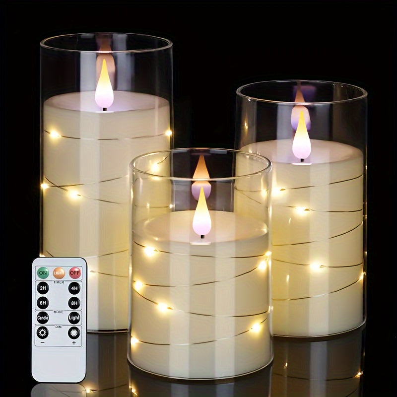 RomanticGlow – LED Candle Set with Remote Control Bowlift