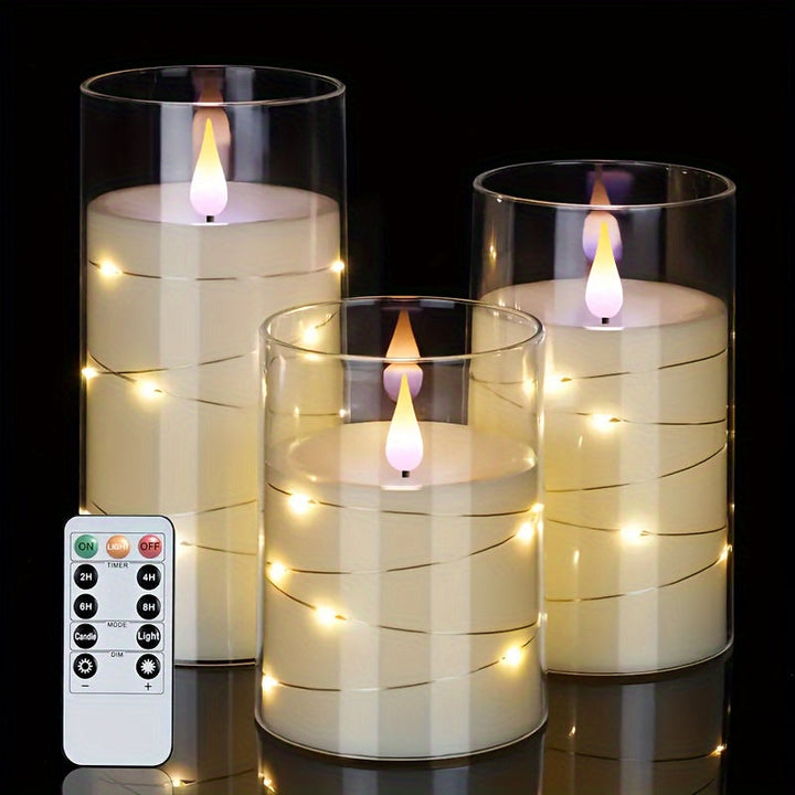 RomanticGlow – LED Candle Set with Remote Control Bowlift