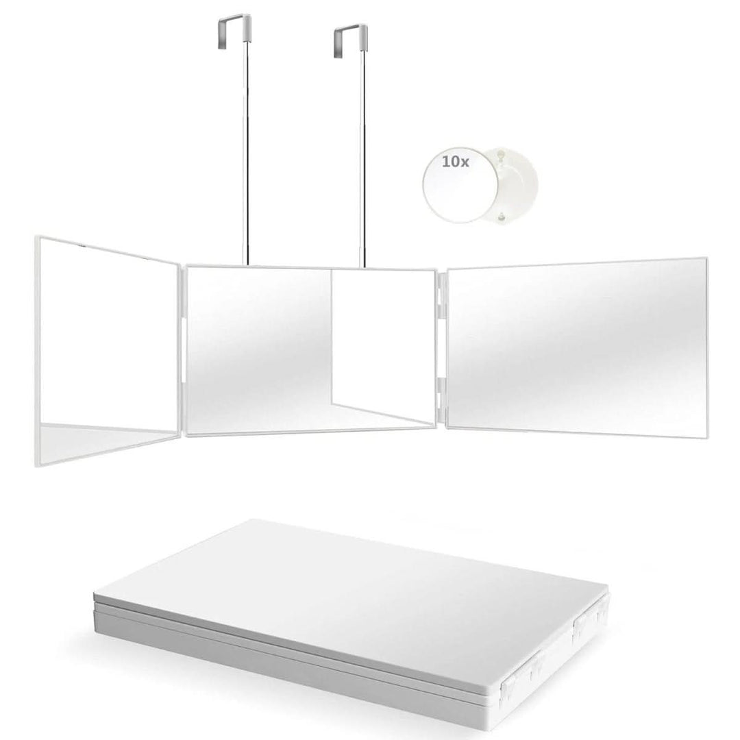 BowLift | Foldable 3-way mirror with hook for make-up, hair styling & shaving