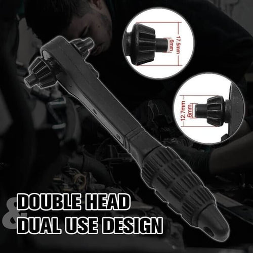 BowLift | 2-in-1 Chuck Ratchet – Ratchet Wrench made of Steel with Non-slip Handle