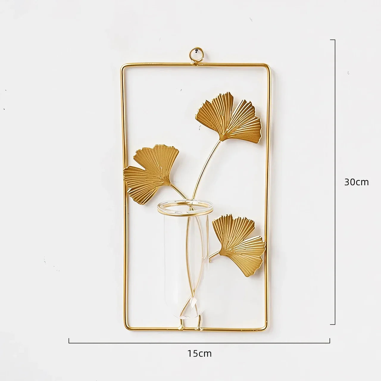 BowLift | Elegant Gold Iron Wall-Mounted Hydroponic Flower Pot