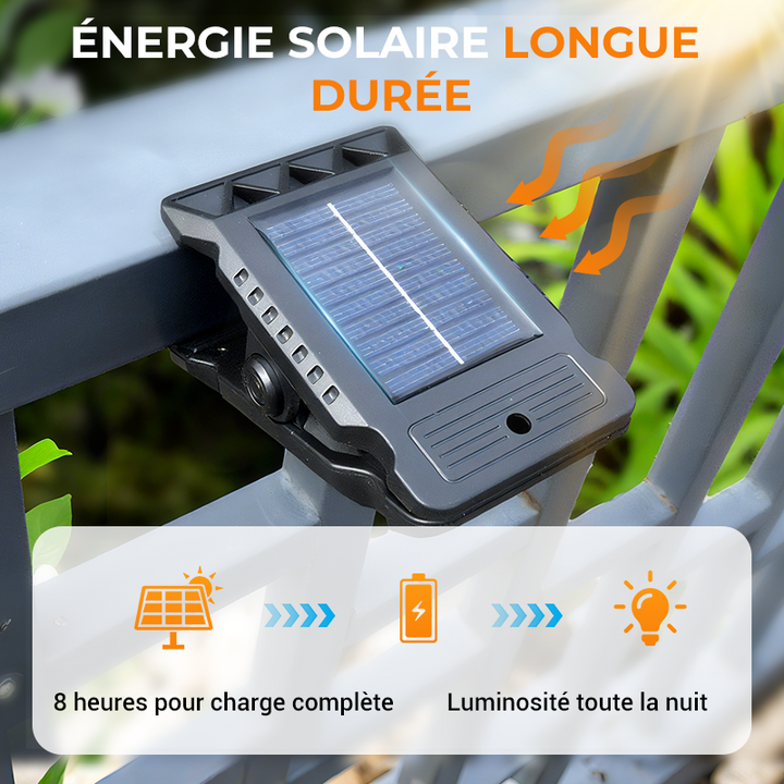 BowLift | PowerBeam Solar-Clamps-Boost — Turn dark corners into a cozy oasis full of light and protection!