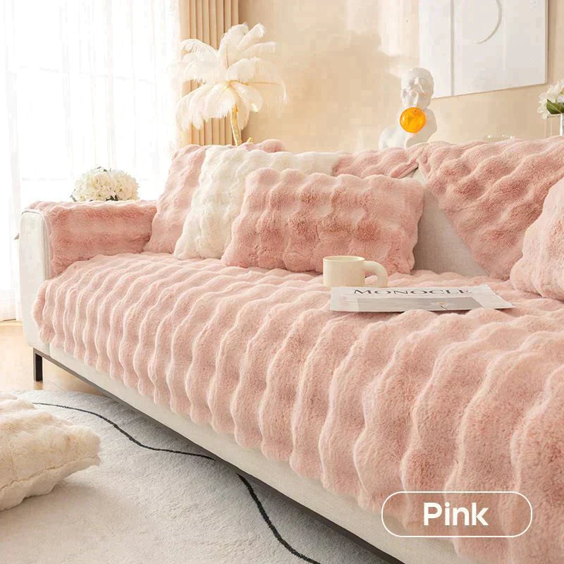 BowLift | thick rabbit plush sofa cover