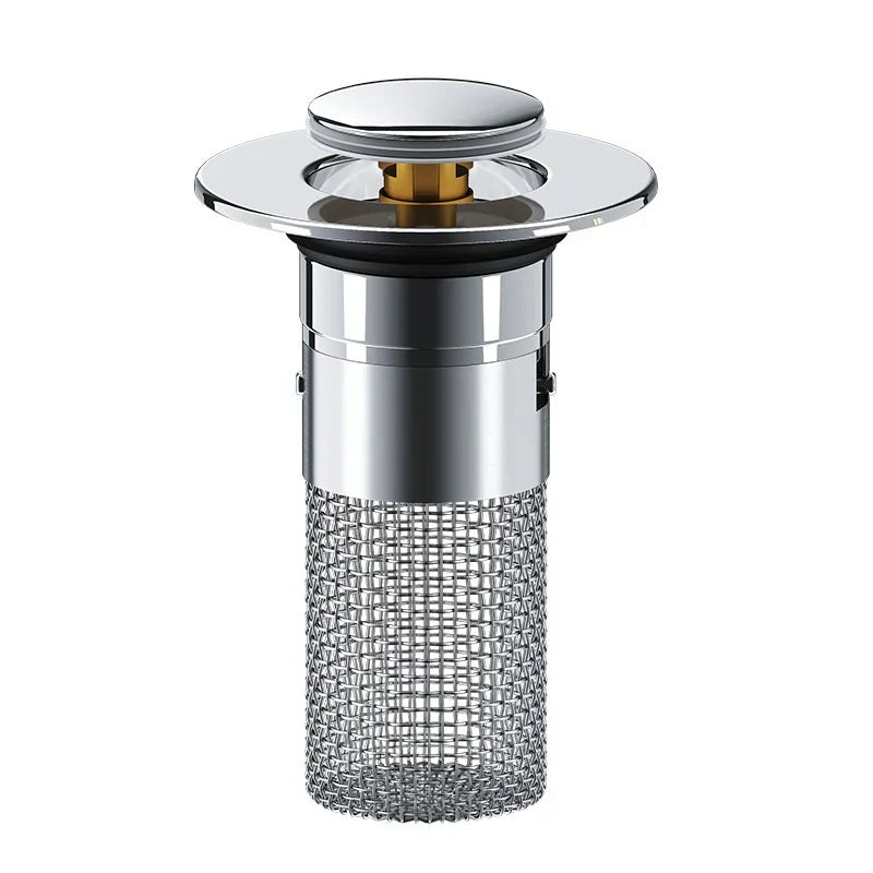 Stainless Steel Drain Filter with Hair Catcher – Rustproof Sieve for Kitchen and Bathroom, Clog-free | Bowlift