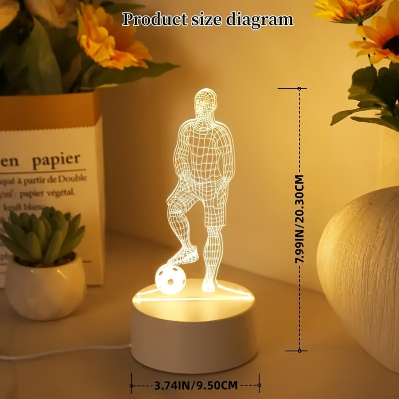 SportGlow - LED Table Lamp with 3D Football Design Bowlift