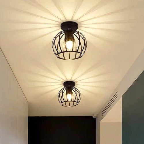 BowLift | Modern Loft-style Ceiling Lamp with Open Cage Design