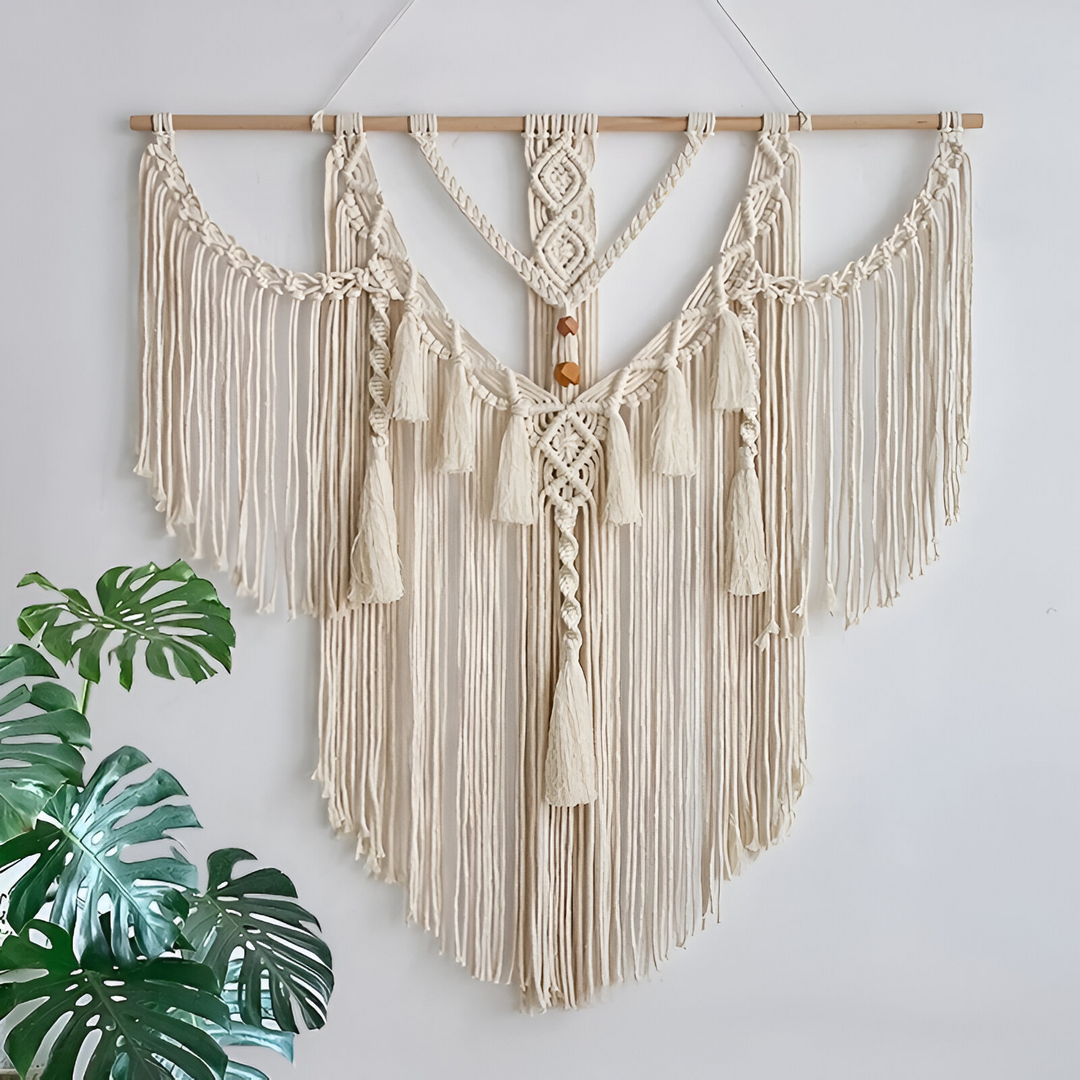 BowLift | Large Macrame Wall Hanging Tapestry with Tassels