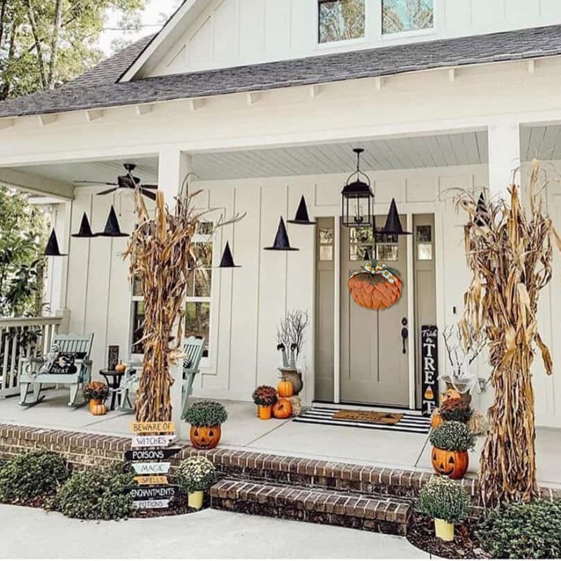 BowLift |  Farmhouse Pumpkin Wreath For Front Door