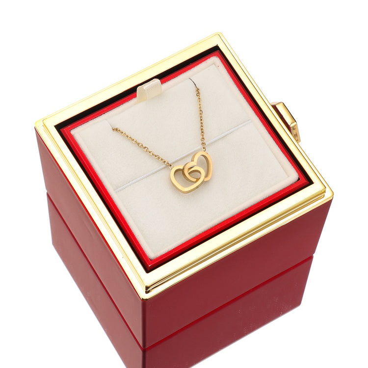 BowLift | [Ideal Gift] Eternal Rose Box - With engraved necklace & artificial rose
