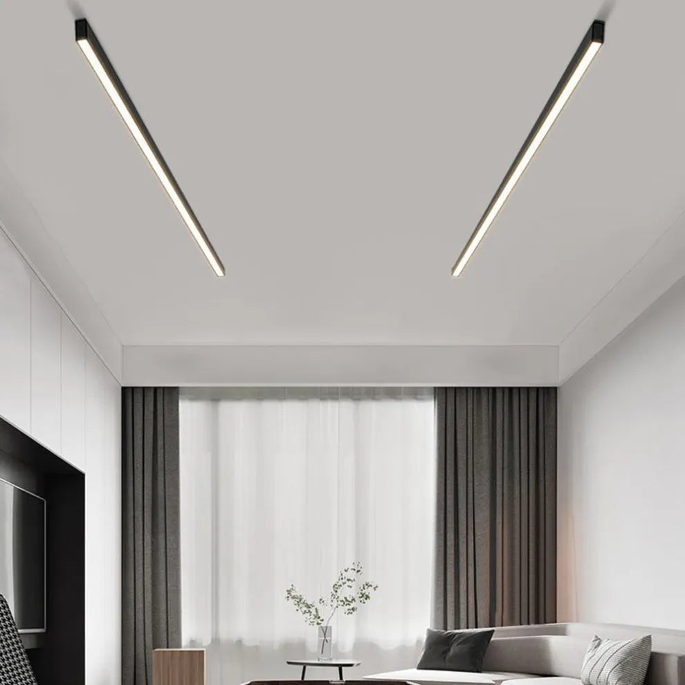 BowLift | Black Metal Ceiling Lamp LED Linear Minimalistic Modern Design