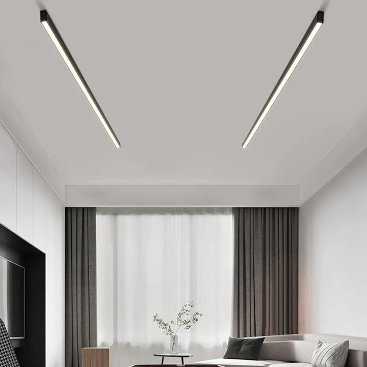 BowLift | Black Metal Ceiling Lamp LED Linear Minimalistic Modern Design