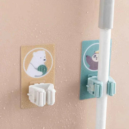 Broom Holder Creative Character Wall Mounted Bowlift